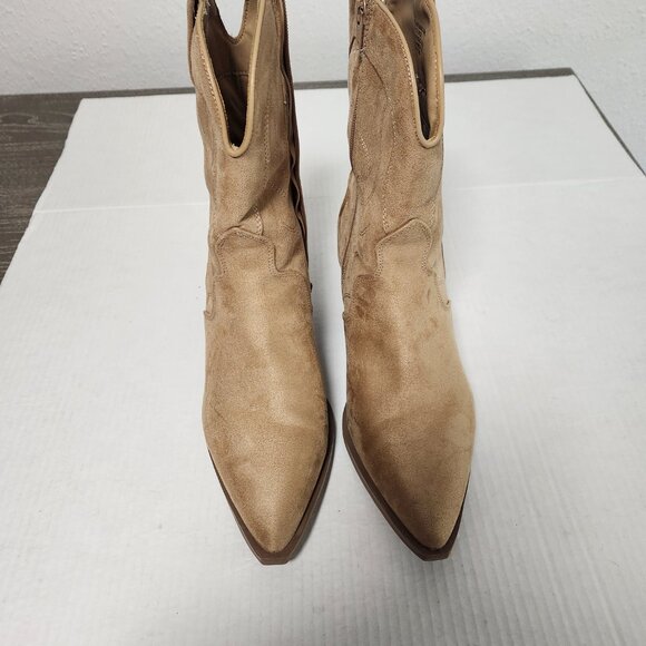 Universal Thread Women's Size 11M Jacey Tan Faux Suede Country Western Boots - Picture 3 of 11